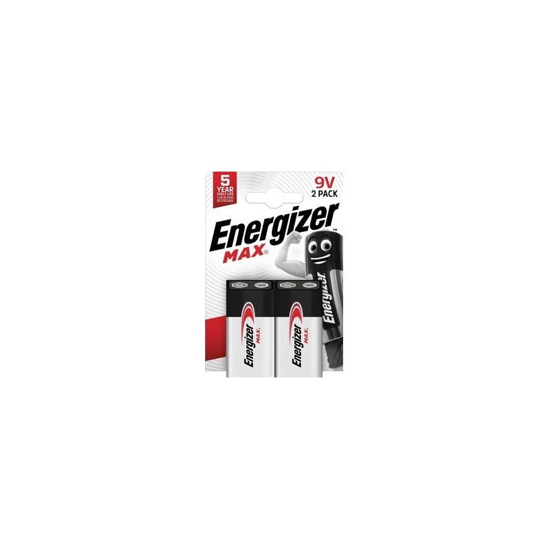 Energizer Battery 9V Max 2-pak